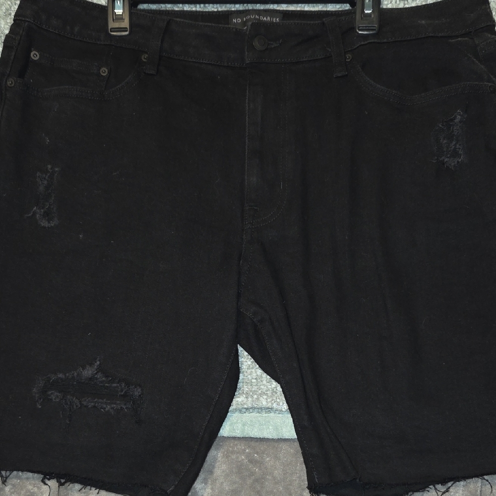 George Men's Black Jean Shorts